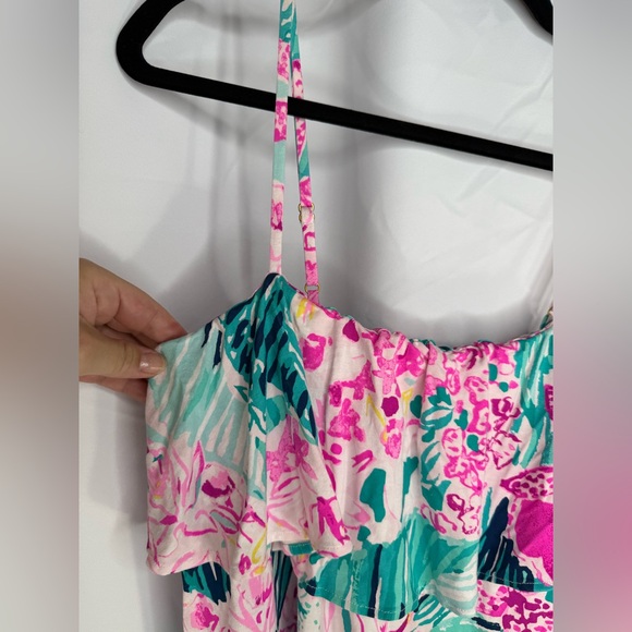 LILLY PULITZER Annastasha Dress "VIA FLORA" Size m - Picture 4 of 8